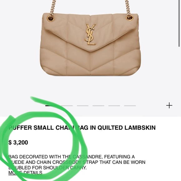 ❌SOLD❌Saint Laurent puff small beige - Picture 6 of 7